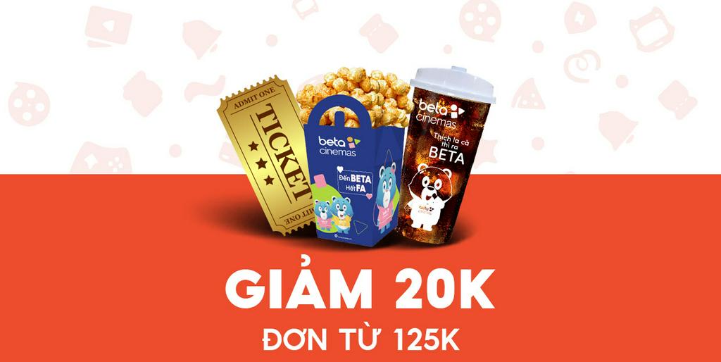 - Beta Cinemas - Giảm 20K cho Beta Pack (1 bắp + 1 nước + 1 vé)