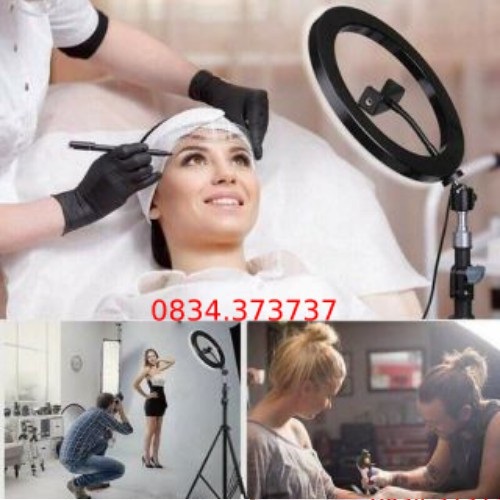 Đèn livestream, Combo đèn livestream 35cm/45cm +chân tripod cao từ 70cm đến 2m+kẹp điện thoại thông minh <3 | BigBuy360 - bigbuy360.vn