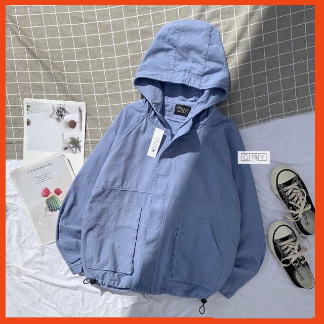 Áo Khoác Kaki Leo GINNY | Áo Khoác Nữ Kaki Đẹp | Áo Khoác Kaki Nữ Có Nón | BigBuy360 - bigbuy360.vn