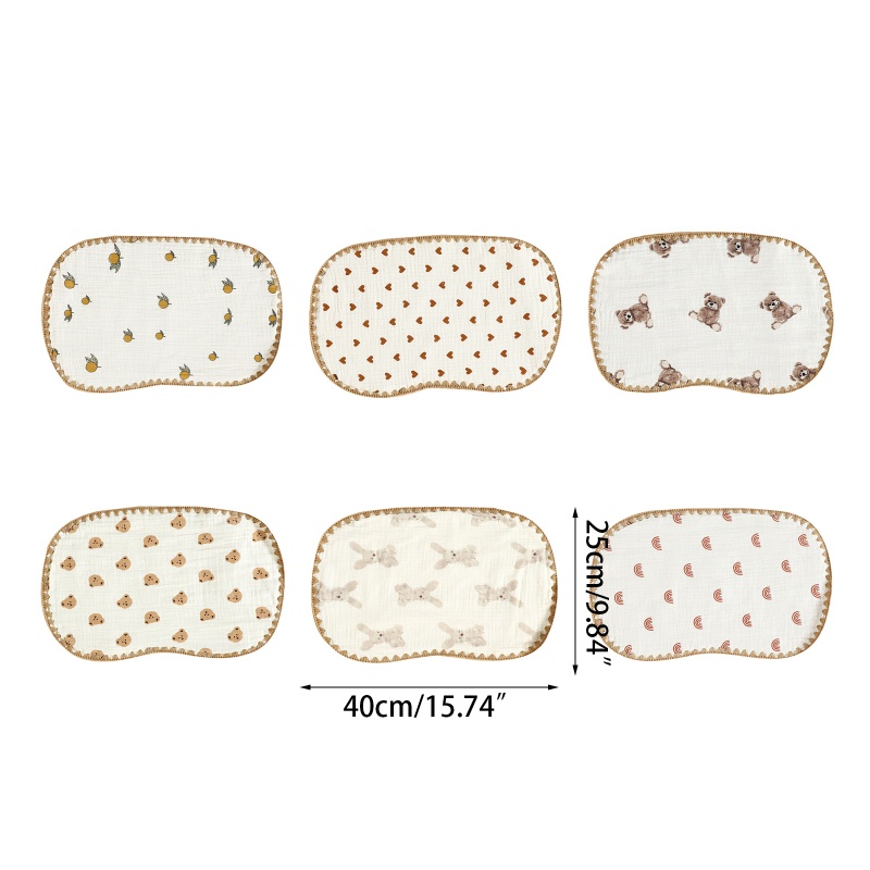 Gối Cotton In Hình Hoạt Hình Dành Cho Trẻ Sơ Sinh