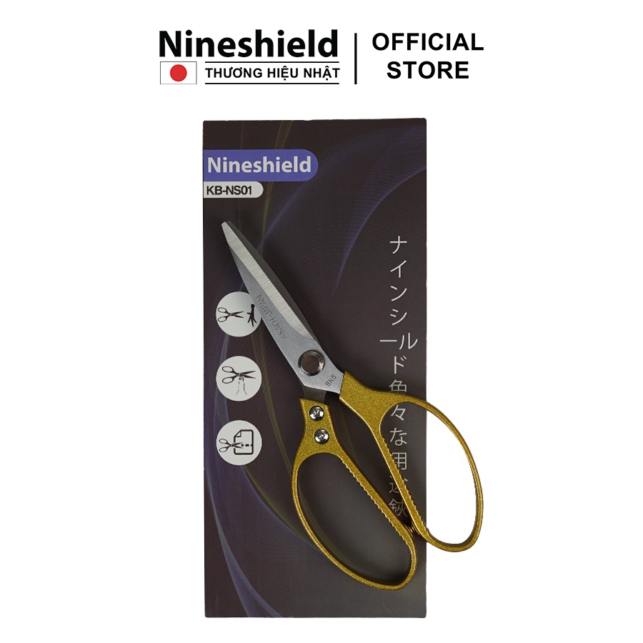 Kéo cắt đa năng Nhật Bản Nineshield NS01 - Kéo cắt gà siêu bén cán thép - Chất liệu cao cấp - Hàng chính hãng