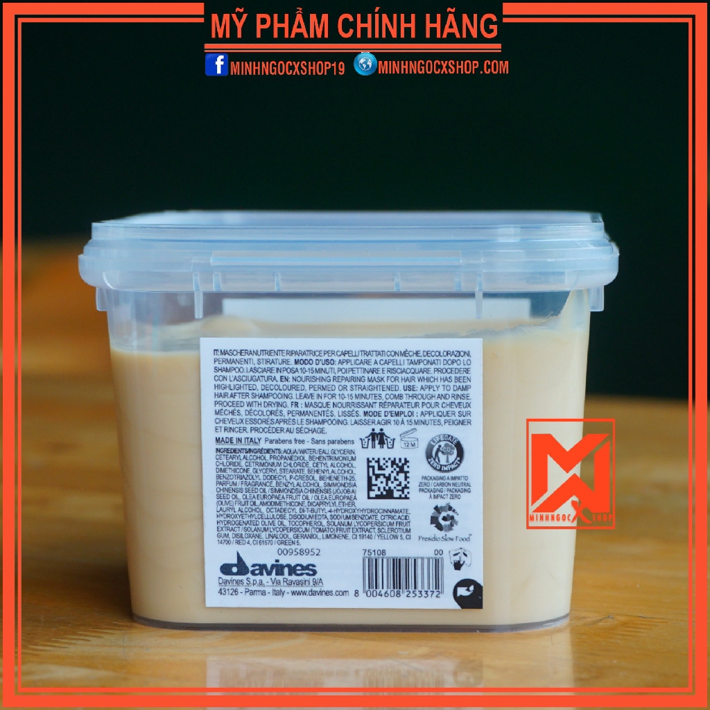 ✅ DAVINES-CHÍNH HÃNG ] KEM Ủ TÓC PHỤC HỒI HƯ TỔN DAVINES NOUNOU HAIR MASK 250ML | BigBuy360 - bigbuy360.vn