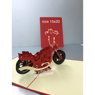 Xe máy 2 - Motorbike  - Thiệp 3D