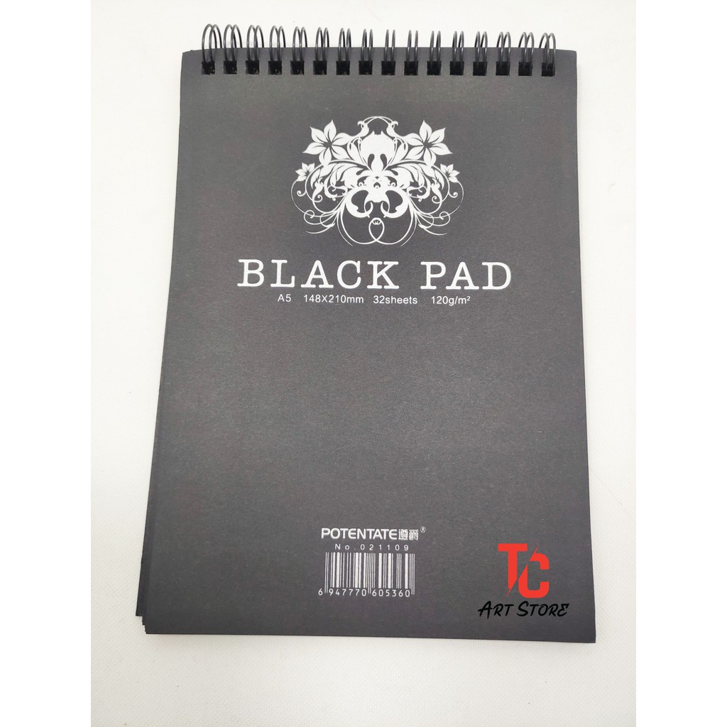 Sổ vẽ giấy đen POTENTATE - POTENTATE Black Paper Sketch Pad