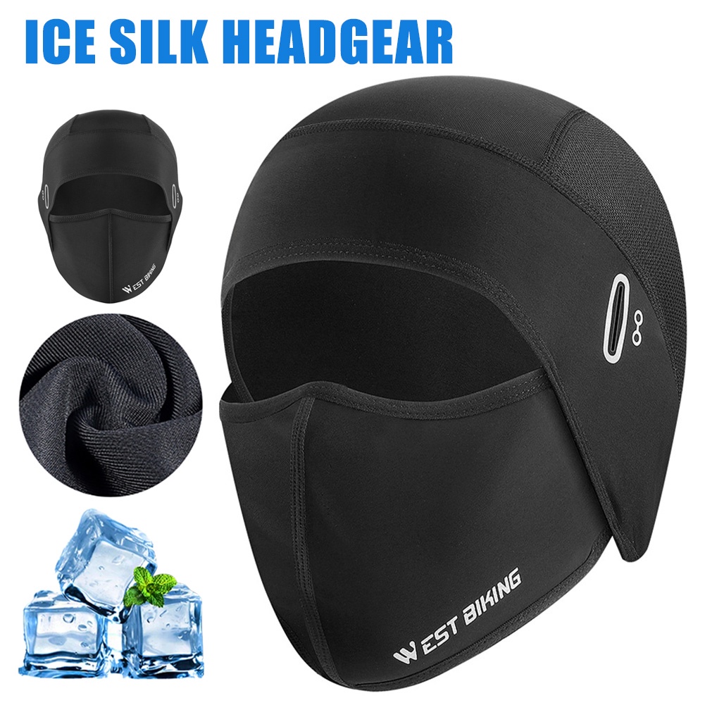 Mũ Trùm Đầu Chất Liệu Lụa Băng Thoáng Khí Thoải Mái Lót Mũ Bảo Hiểm Khi Chạy Xe Máy
