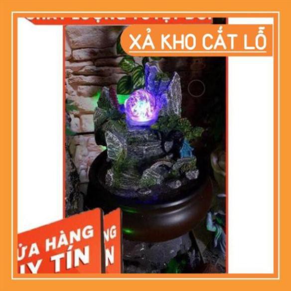 [SALE] [CAO CẤP] Giá hủy diệt -  Thác nước phong thuỷ tiểu cảnh kèm điện đèn led máy bơm