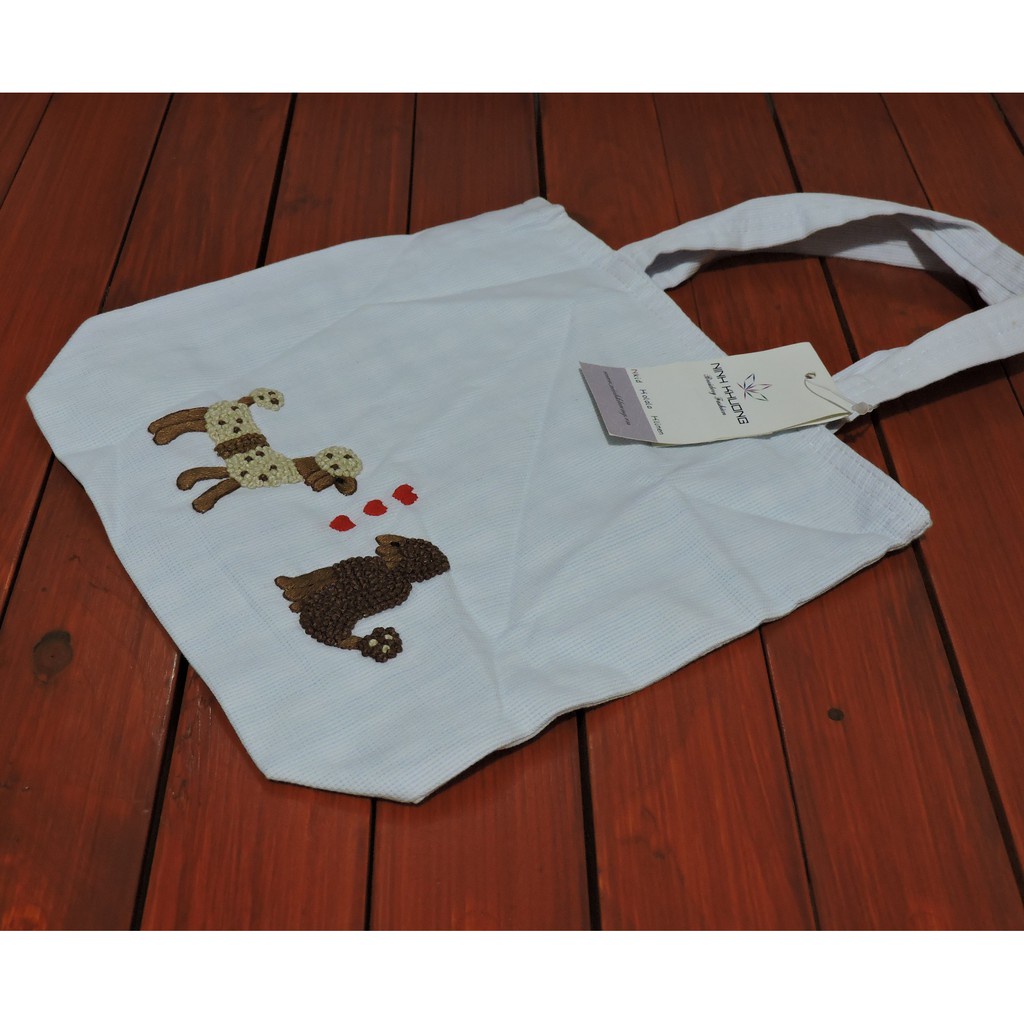 Túi Vải Đựng Đồ 2 Mặt Họa Tiết Thêu Tay