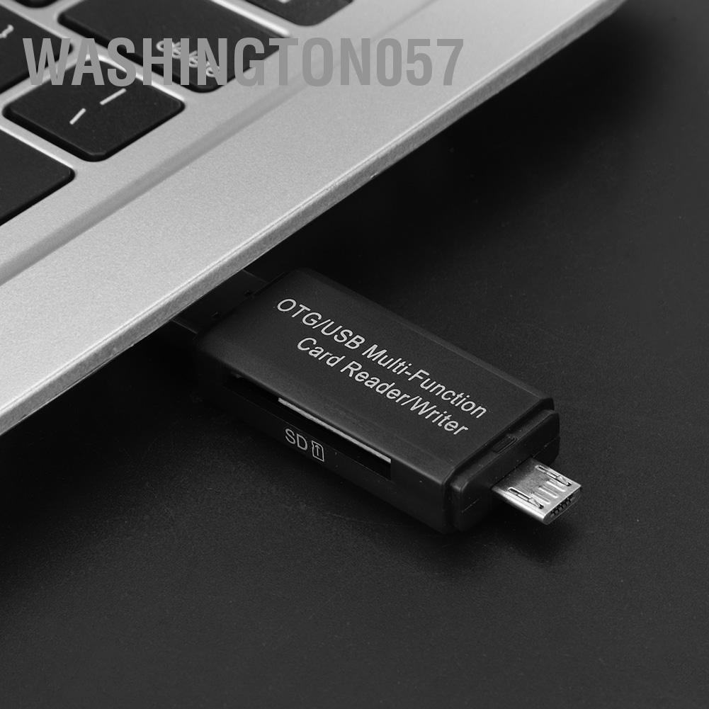 Có thể bán buôn Đầu Đọc Thẻ Nhớ Đa Năng Washington057 OTG/USB Cho Điện Thoại Micro SD/SD/TF PC Hàng giao ngay