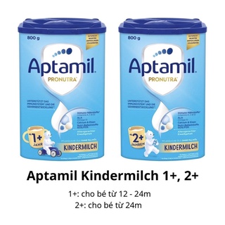 Sữa bột Aptamil Kindermich 1+ và 2+ hộp 800gr