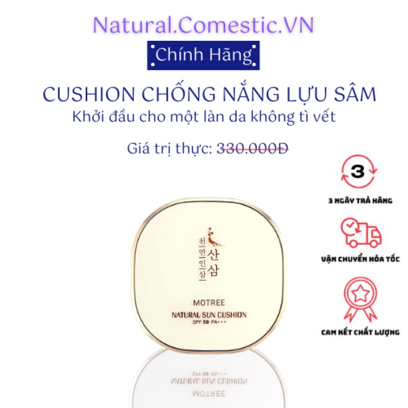 Phấn Nước -Cushion Chống nắng MOTREE Sâm lựu SPF50+ PA+++ 15g, lớp phấn mỏng Mịn, Che Phủ Tốt, Lâu Trôi