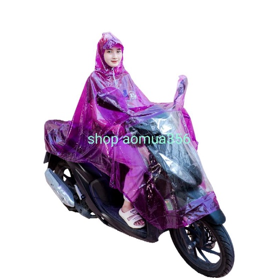 áo mưa choàng cánh dơi 1 đầu in vân bông tuyết . có tai thỏ che gương chống nước thiết kế phù hợp với cả nam và nữ