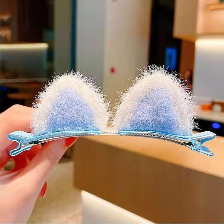 Kẹp tóc trẻ em tai mèo từ sang trọng cặp kẹp dễ thương phụ kiện tóc trẻ em kẹp