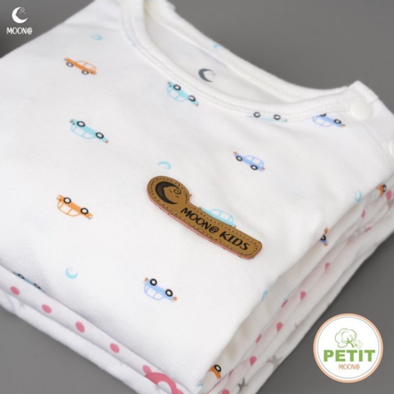Moon -  (Nhiều mẫu) Bộ dài tay cài giữa vải petit mềm mát cho bé sơ sinh 3-7kg