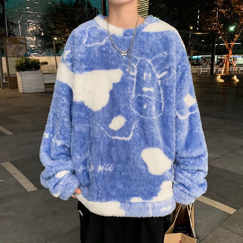 Áo Sweater Phủ Lông Nam Nữ Hai Màu