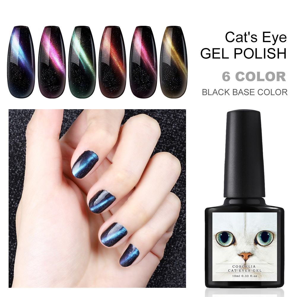 Gel Sơn Móng Tay 6 Màu Sắc Từ Tính COSCELIA 10ml