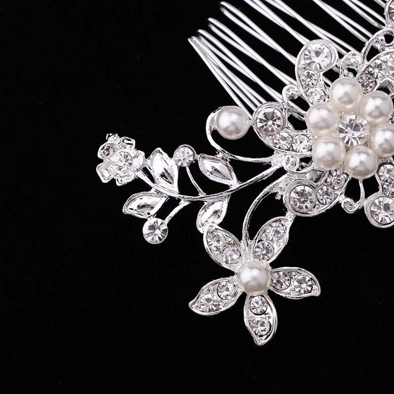 Lược cài tóc đính ngọc trai sang trọng cho cô dâu