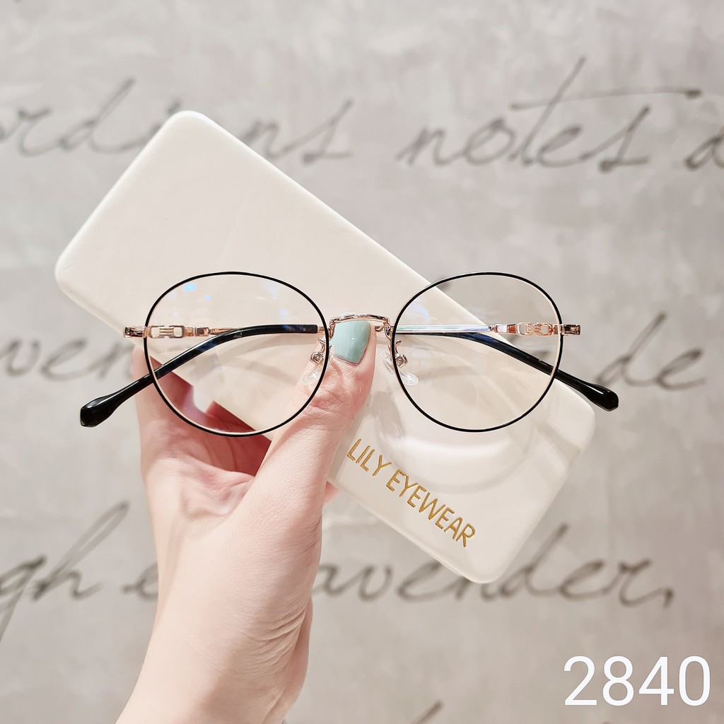 Gọng kính giả cận nữ Lilyeyewear mắt tròn TITANIUM dẻo thanh mảnh nhẹ nhàng 2840 | BigBuy360 - bigbuy360.vn