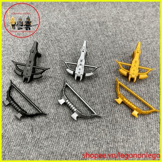 Phụ kiện lego vũ khí cho minifigures lính Orc cung tên và nỏ trung cổ