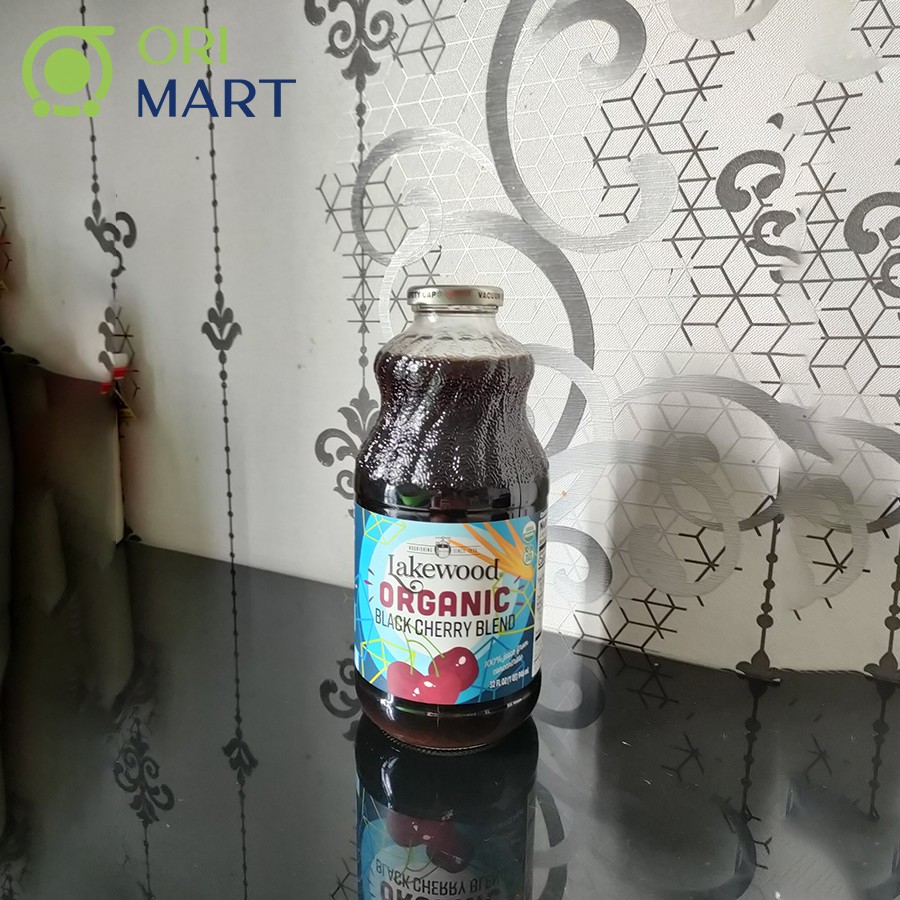 Nước Ép Hỗn Hợp Cherry Đen Hữu Cơ Nguyên Chất Lakewood 100% Trái Cây Tự Nhiên - Black Cherry Blend 946ml Lake Wood