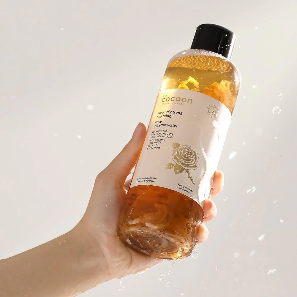 Nước tẩy trang hoa hồng Cocoon Rose Micellar Water 140ml, 500ml