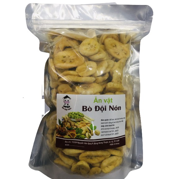 1kg Chuối sấy giòn hàng xuất khẩu - Bò Đội Nón