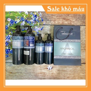 BỘ DẦU GỘI XẢ CHO TÓC KHÔ HƯ TỔN HISCHER ARGAN OIL FOR DRY & DEMAGED HAIR SHAMPOO & CONDITIONER 500ML