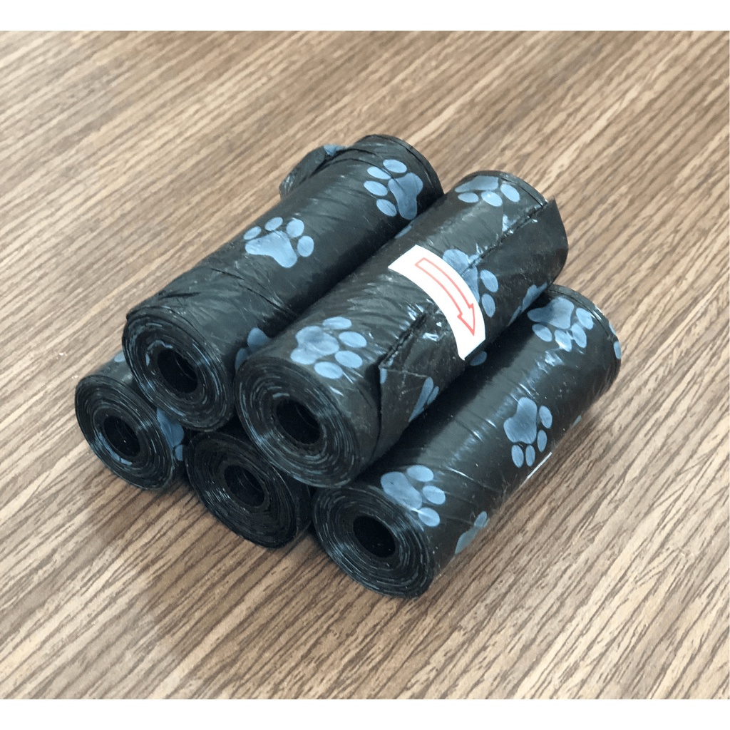 Túi Nilon hốt phân cho chó mèo, cho thú cưng họa tiết dấu chân thú cưng hoặc không họa tiêt