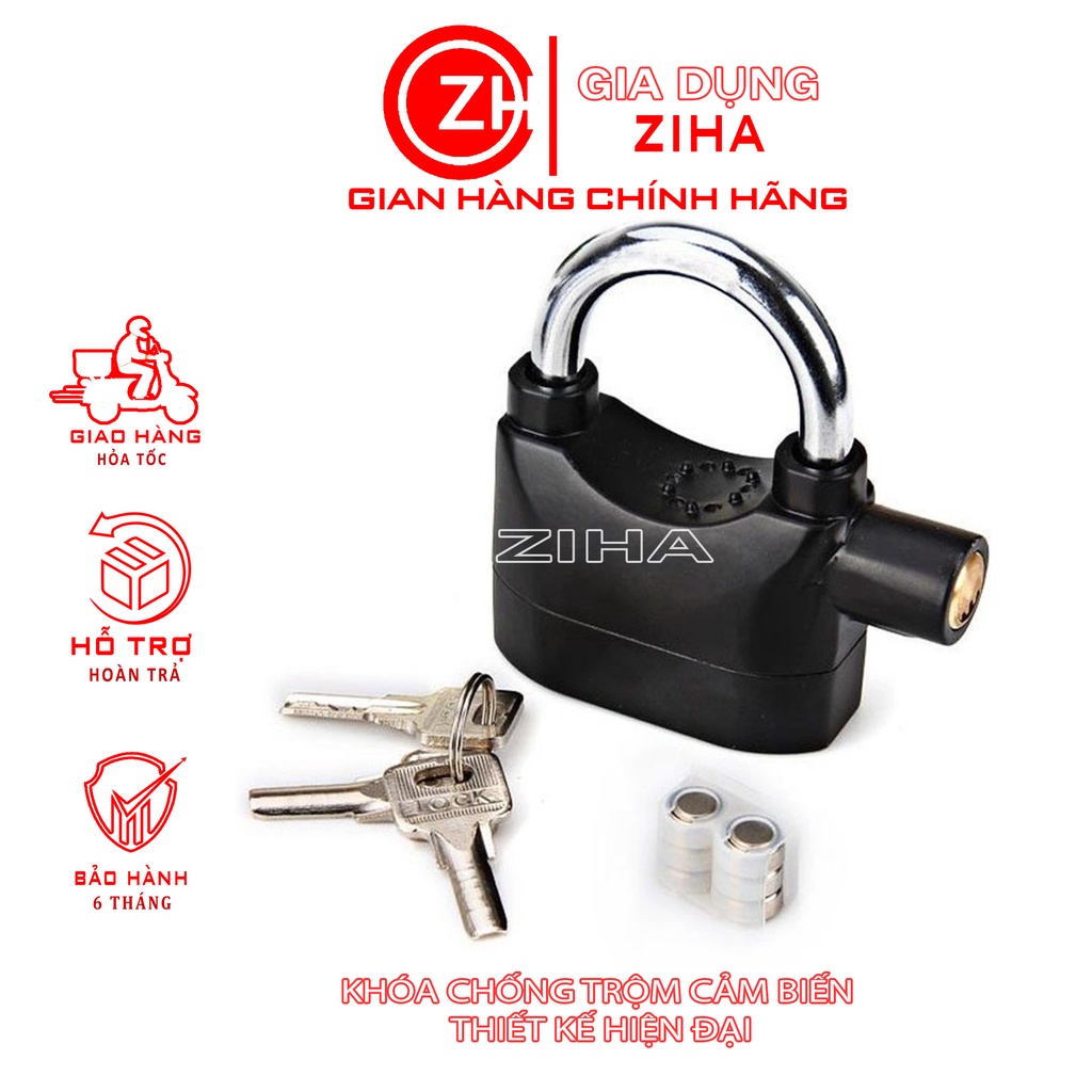 Khóa chống trộm cảm biến còi báo động được thiết kế hiện đại, thông minh