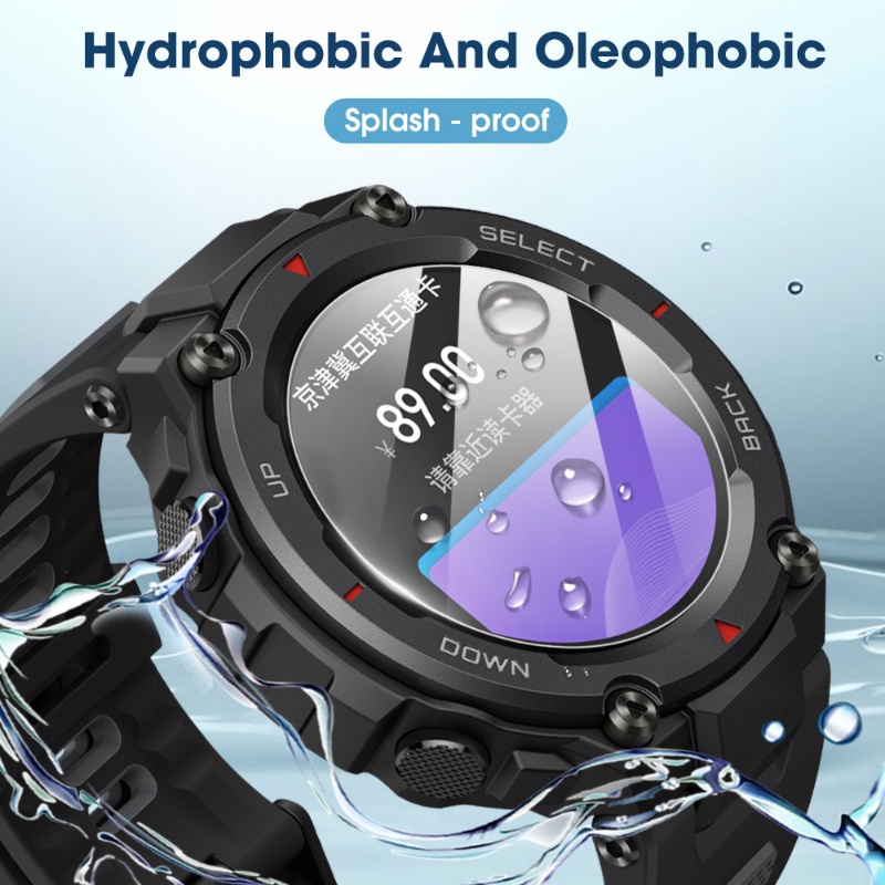 Kính Cường Lực HD Trong Suốt Bảo Vệ Toàn Màn Hình Chống Dầu Chống Nước Cho Amazfit T-Rex / Amazfit T-Rex Pro