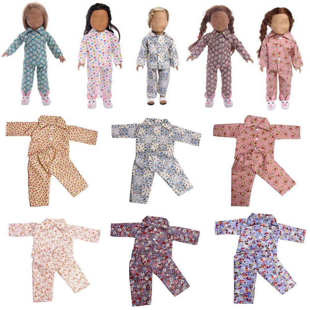 Bộ Đồ Ngủ 5 Kiểu Họa Tiết Hoạt Hình Cầu Vồng Cho Búp Bê 18Inch