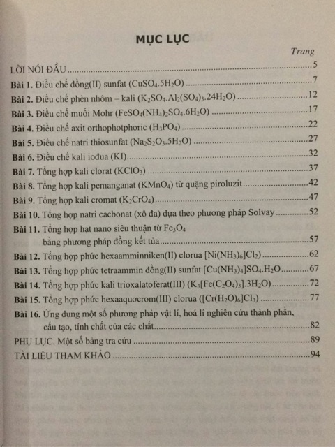 Sách - Giáo trình Thực hành tổng hợp Hoá học vô cơ