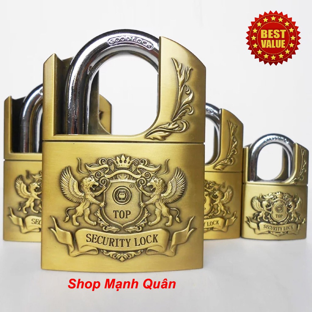 [ Hàng chính hãng ] Ổ Khoá HỢP KIM GANG NGUYÊN KHỐI Padlock - CAO CẤP - 60mm - 6F - ổ khoá - Ổ Khóa