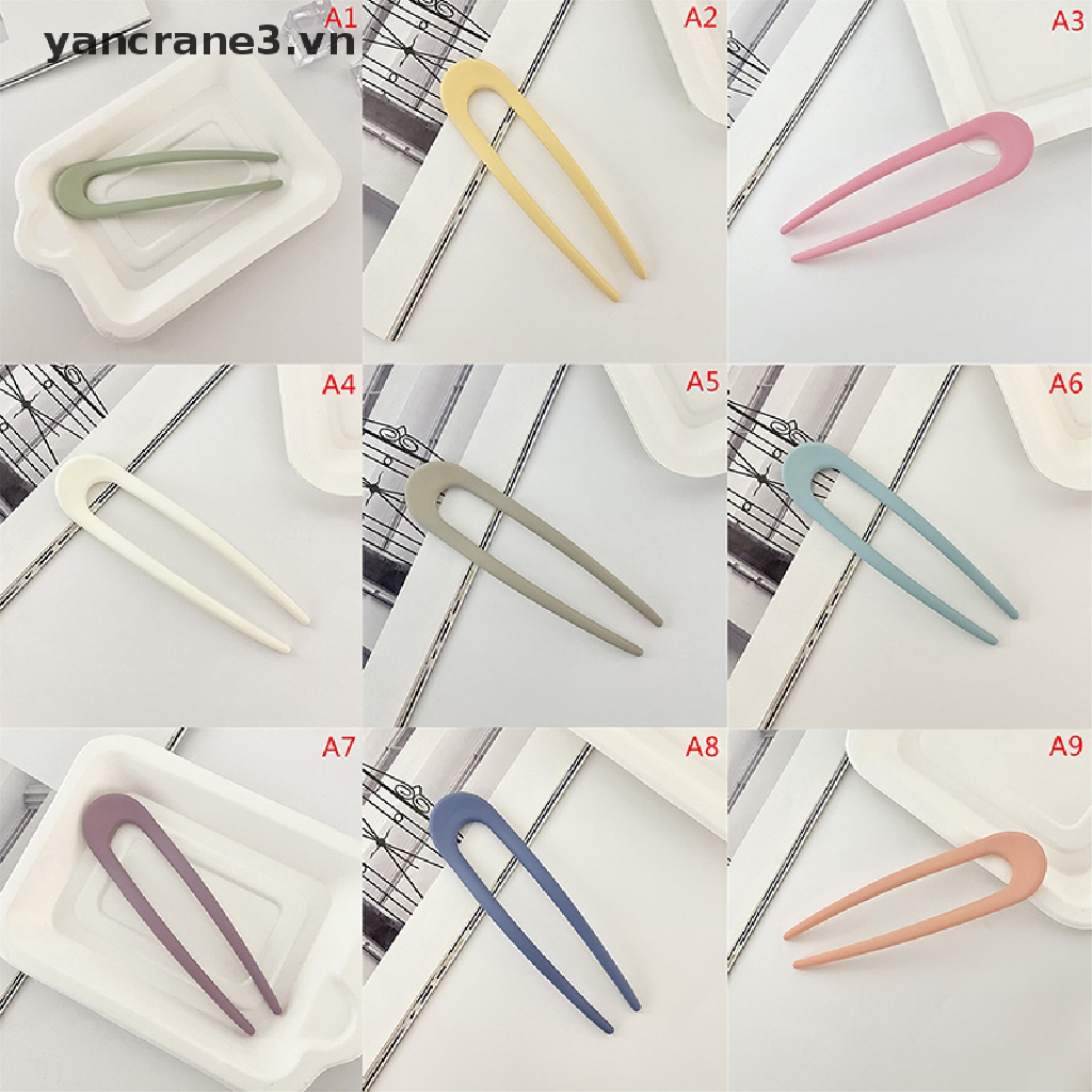 1 Kẹp Tóc Nhựa Hình Chữ U Màu Trơn Đơn Giản Thời Trang Cho Nữ yancrane3.vn
