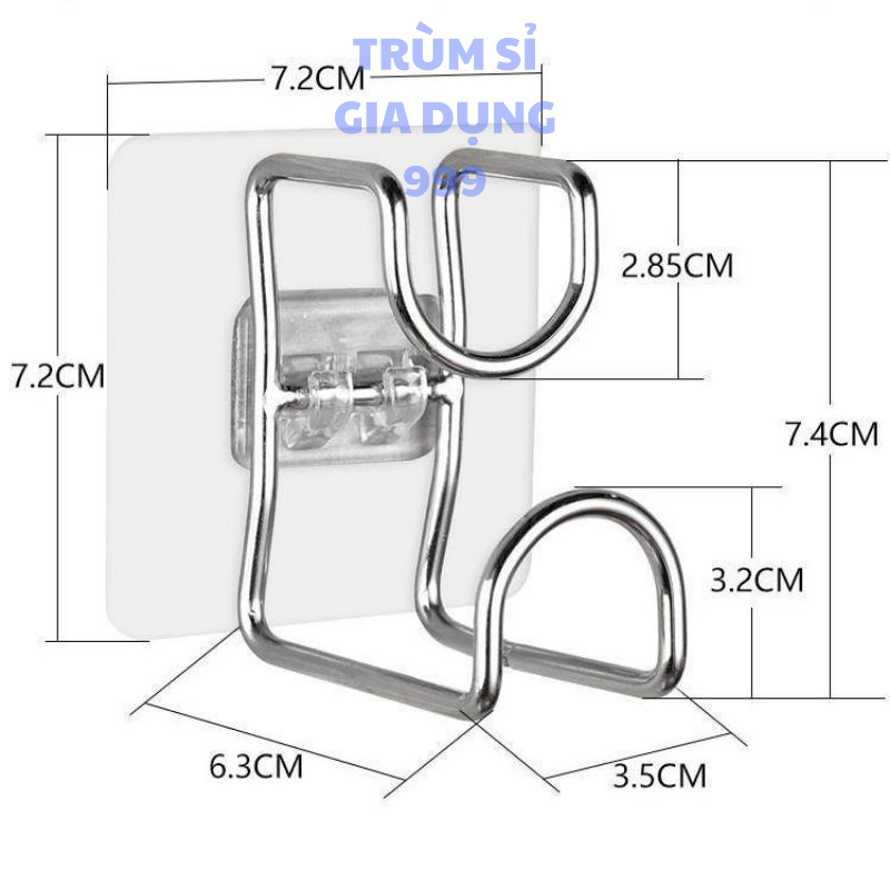 Móc Treo Thau Chậu, Đồ, Khăn Dán Tường Nhà Tắm Chịu Lực Siêu Chắc Siêu Bền Inox, kệ dán tường treo đồ