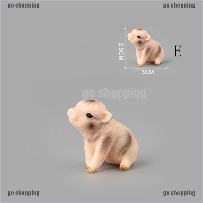 {go shopping}Simulation Animal Pig Model Toy Figurine Decor Plastic Animal Model Kids Gift