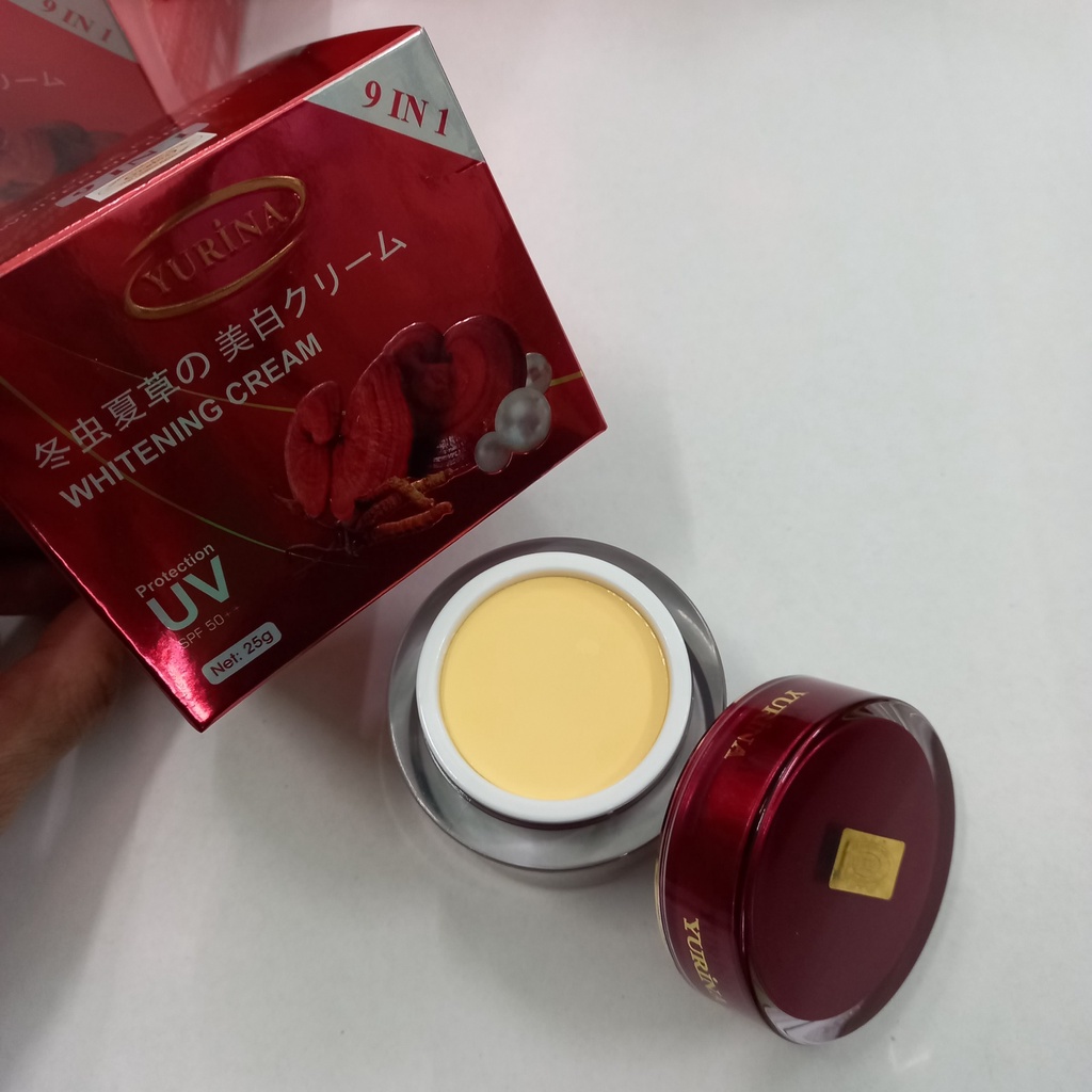 Kem Trắng Da YURINA Đông Trùng Hạ Thảo - Linh Chi, Ngọc Trai, Collagen 9 In 1