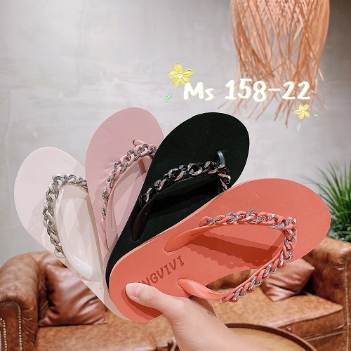 Dép xỏ ngón, tông nữ đính đá Quảng Châu Qybaby 019 đen/trắng/hồng/nude - TRINH LÊ SHOP