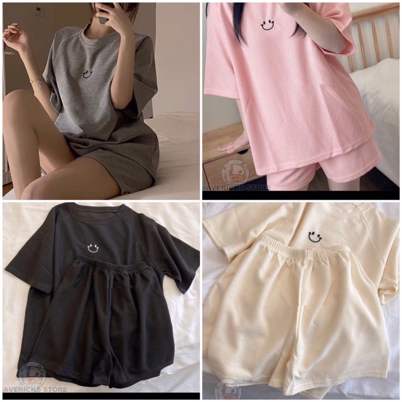 🌸 Bộ đồ quần short kèm áo thun form rộng tay lỡ hàn quốc Ulzzang 🌸