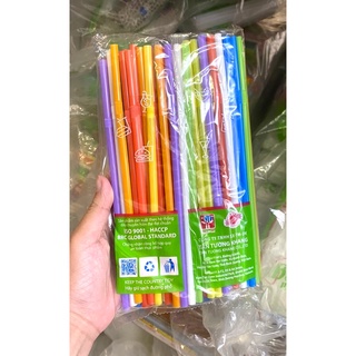1 bịch ống hút nhựa cong phi 6 (80 ống)