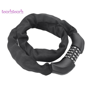 Bộ ổ khóa dây xích 5 chữ số kèm dây xích thép dành cho xe đạp xe máy scooter