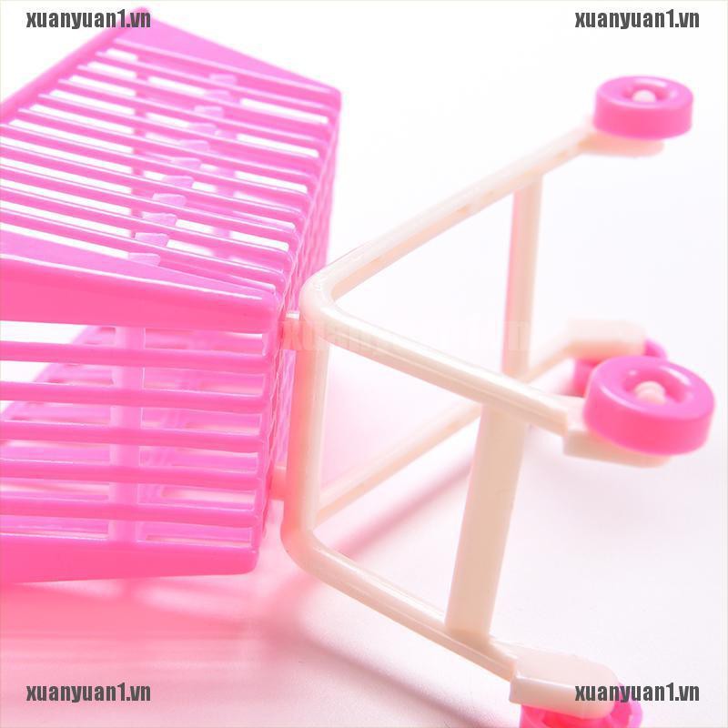 [XUANYUAN1] 1 X Xe Đẩy Mua Sắm Đồ Chơi Cổ Điển Cho Búp Bê Barbie