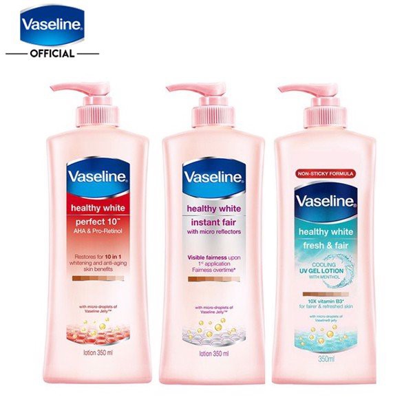 Sữa dưỡng thể trắng da Vaseline 400ML &amp; 200ml