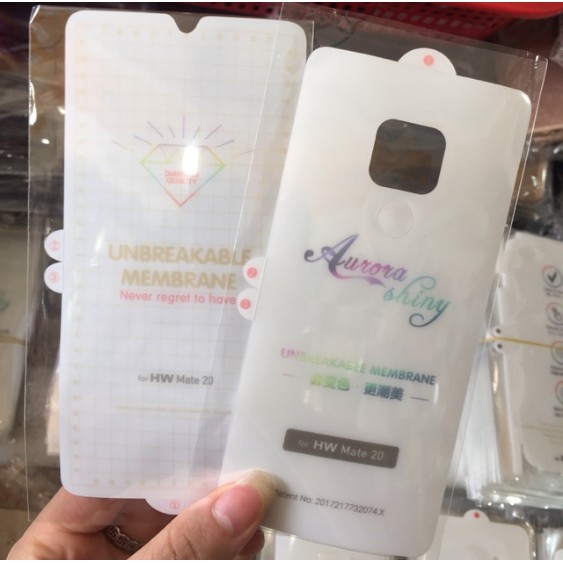 Bộ dán 2 mặt PPF Huawei Mate 20/ Mate 20 Pro/ P20 Pro/ P30 Pro/ Mate 20X/ P30/ Mate 30/ Mate 30 Pro bảo vệ máy tối đa