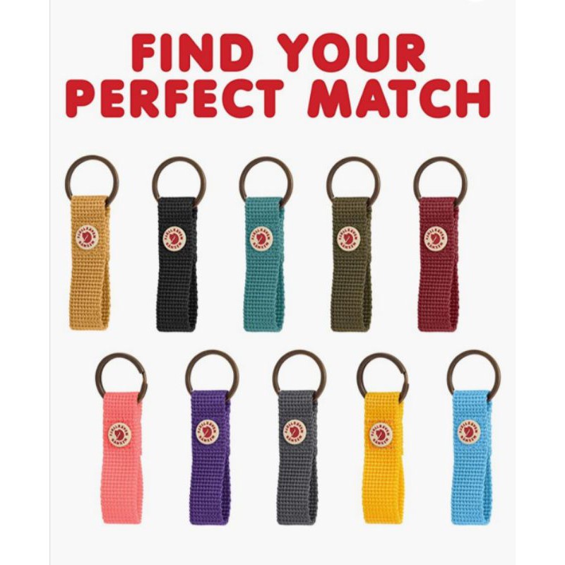 Móc khóa Fjallraven Kanken bằng kim loại màu cầu vồng