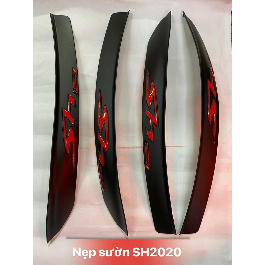 Ốp Hông / Nẹp Sườn Xe SH 2020, 2021, 2022, 2023 - Đen, Carbon - Phụ kiện Nẹp Hông Xe Máy