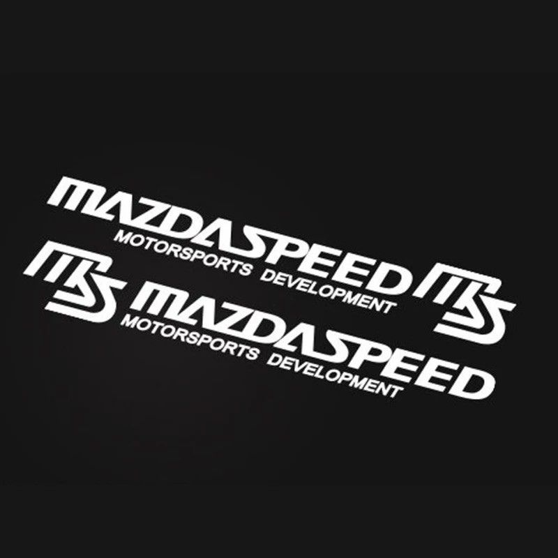 Bộ 2 tem dán cửa xe ô tô Mazda 02