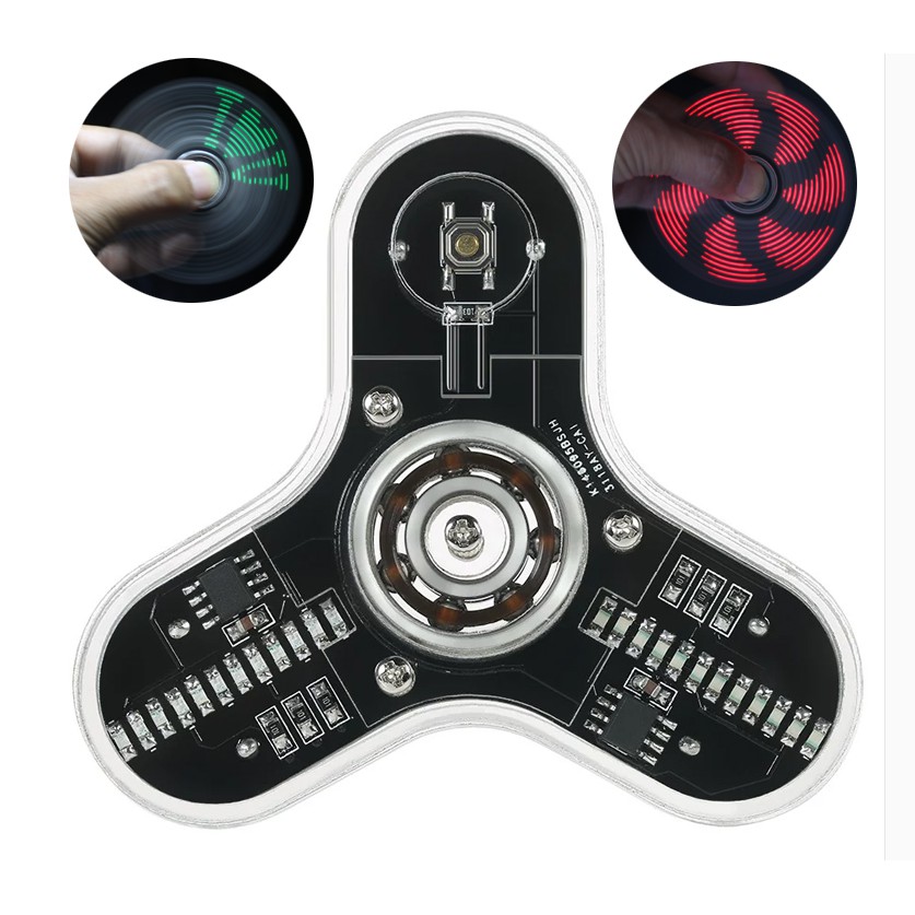Con Quay Đồ Chơi Fidget Spinner Led Điện Tử Diy