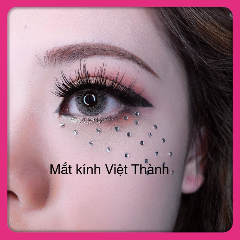 giá 1cặp Lens Xám tây tia có LỆCH ĐỘ sẵn 0-6 độ kính áp tròng cận chính hãng Hàn quốc L3014 gray