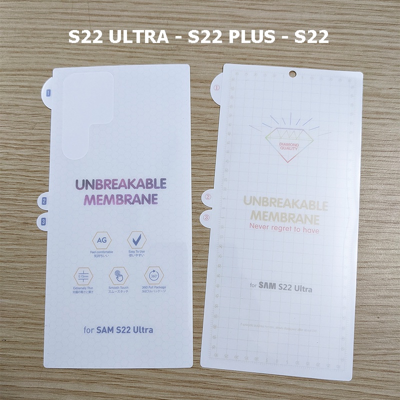 Miếng dán màn hình S22 Ultra - Dán mặt lưng S22 Ultra / S22 Plus / S22 (PPF xịn)