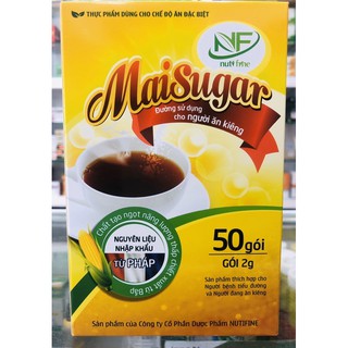 Đường bắp Maisugar - sử dụng cho người ăn kiêng - 50 gói x 2gram